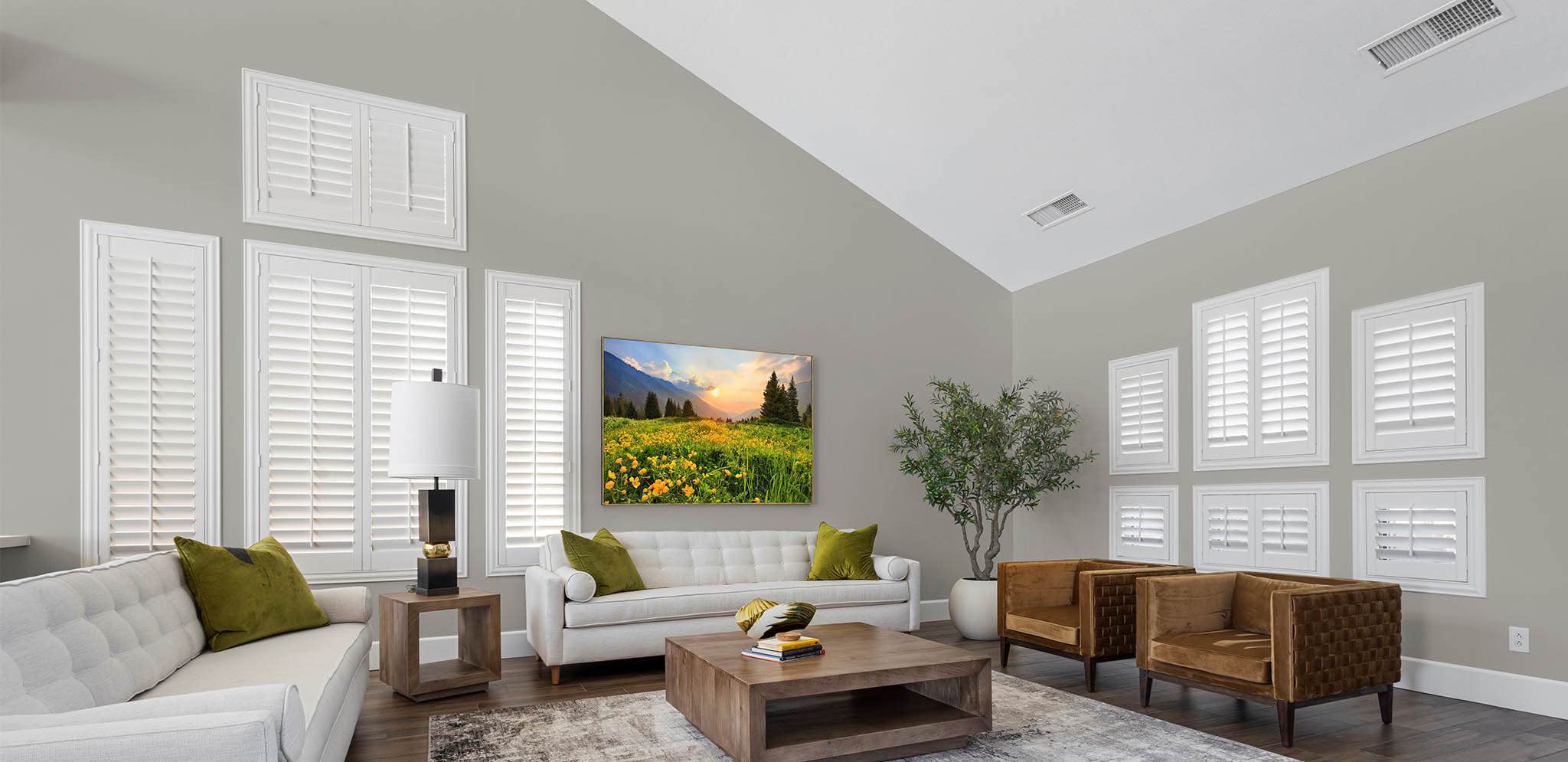 Shutters in a San Diego living room